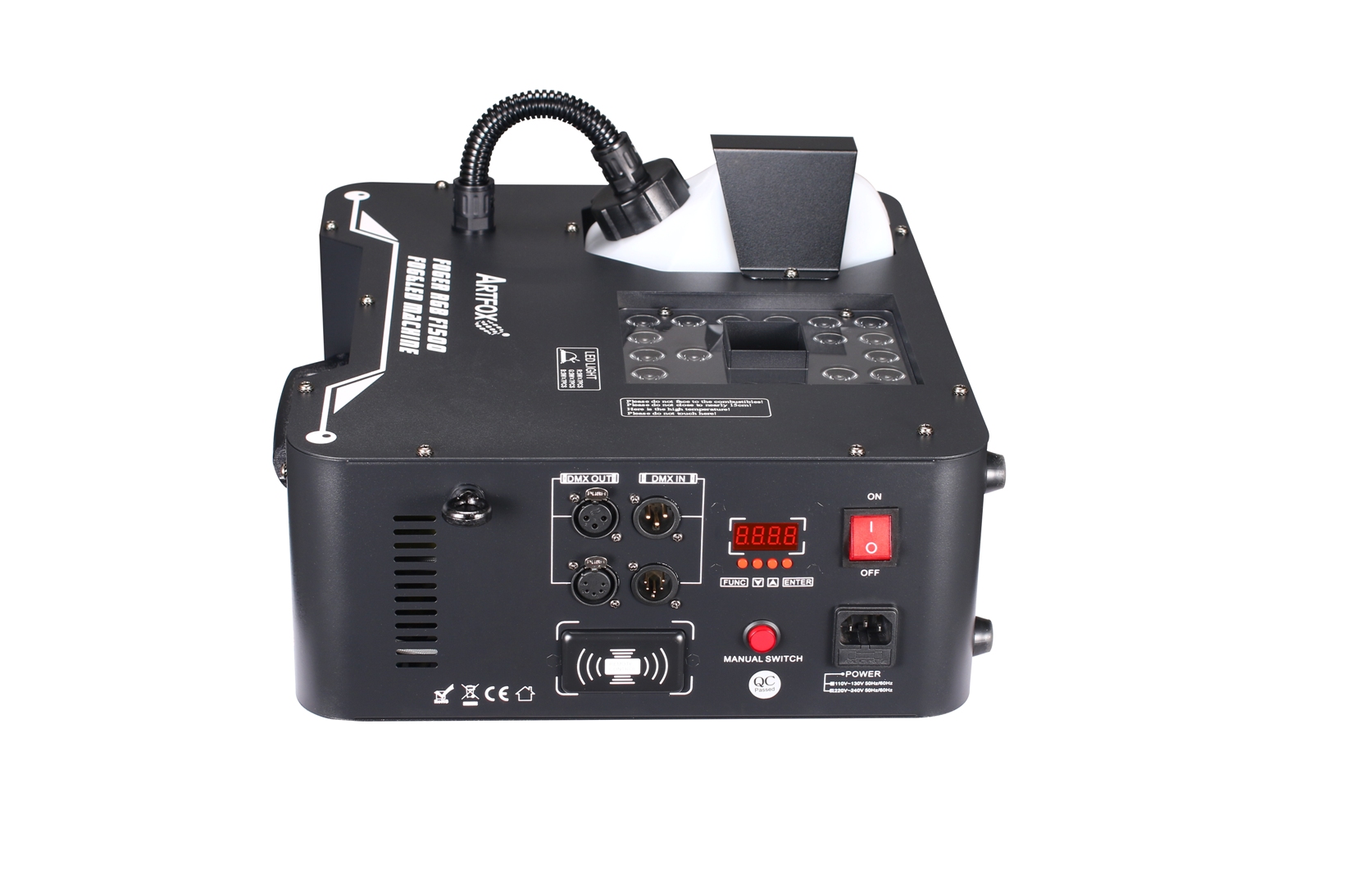 Fog Machine:1500w, 21x3w LEDs(7 Red, 7 Green, 7 Blue), Remote control|Pickup in USA,900,450,1